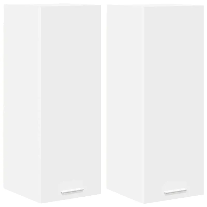 Pakabinama spintelė su saugykla 2 pcs Balta 30 x 31 x 80 cm