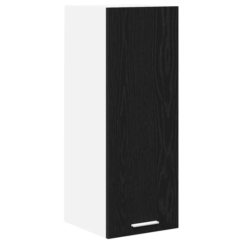 Pakabinama spintelė su saugykla 2 pcs Juodas ąžuolas ir baltas