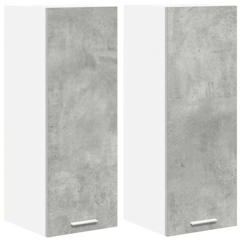 Pakabinama spintelė 2 pcs Betono pilka ir balta 30 x 31 x 80 cm