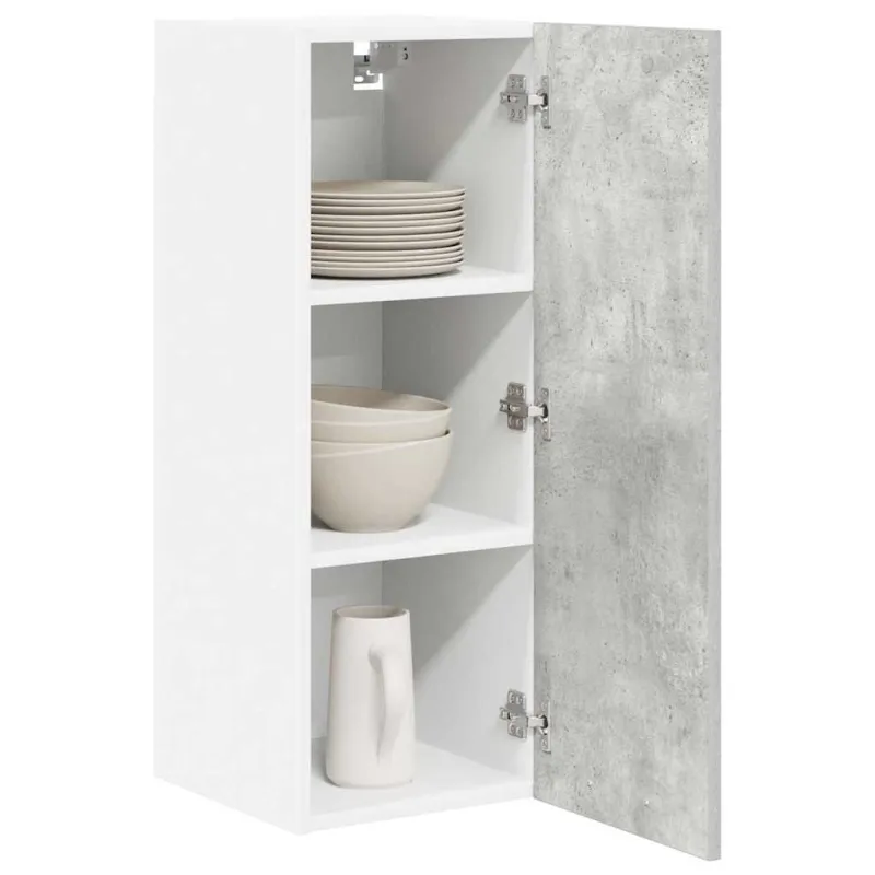 Pakabinama spintelė 2 pcs Betono pilka ir balta 30 x 31 x 80 cm