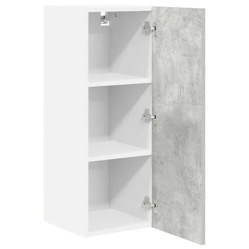 Pakabinama spintelė 2 pcs Betono pilka ir balta 30 x 31 x 80 cm