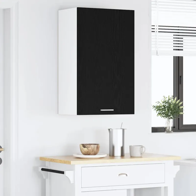 Pakabinama spintelė Juodas ąžuolas ir baltas 50 x 31 x 80 cm