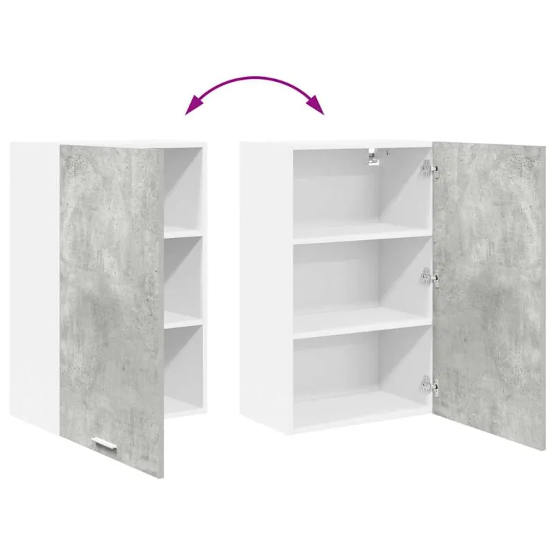 Pakabinama spintelė Betono pilka ir balta 50 x 31 x 80 cm