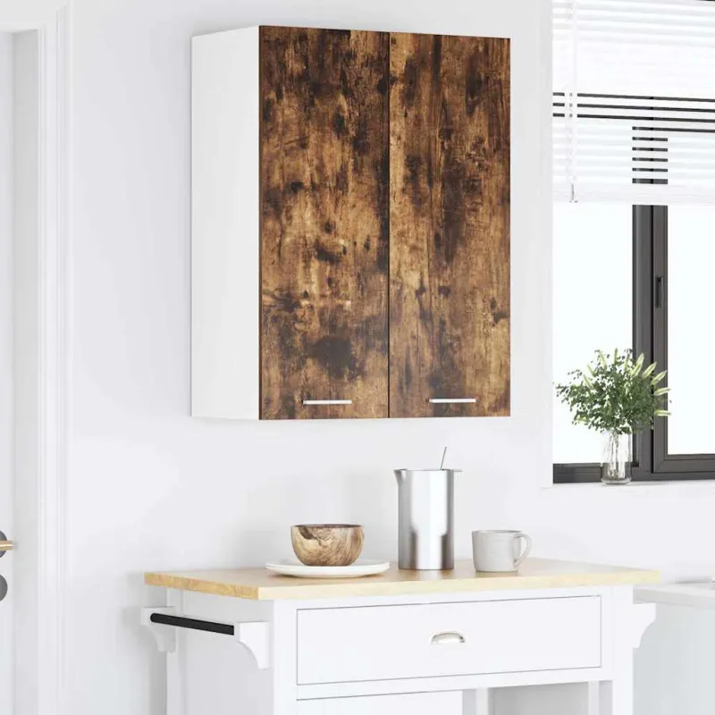 Pakabinama spintelė su saugykla Rūkyta ąžuolas 60 x 31 x 80 cm