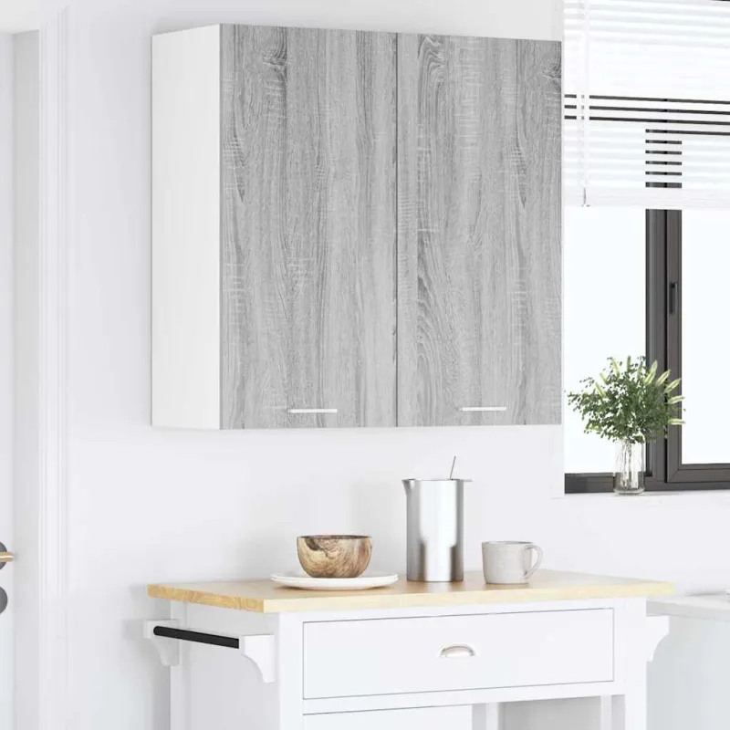 Pakabinama spintelė su saugykla Pilkas Sonoma 80 x 31 x 80 cm