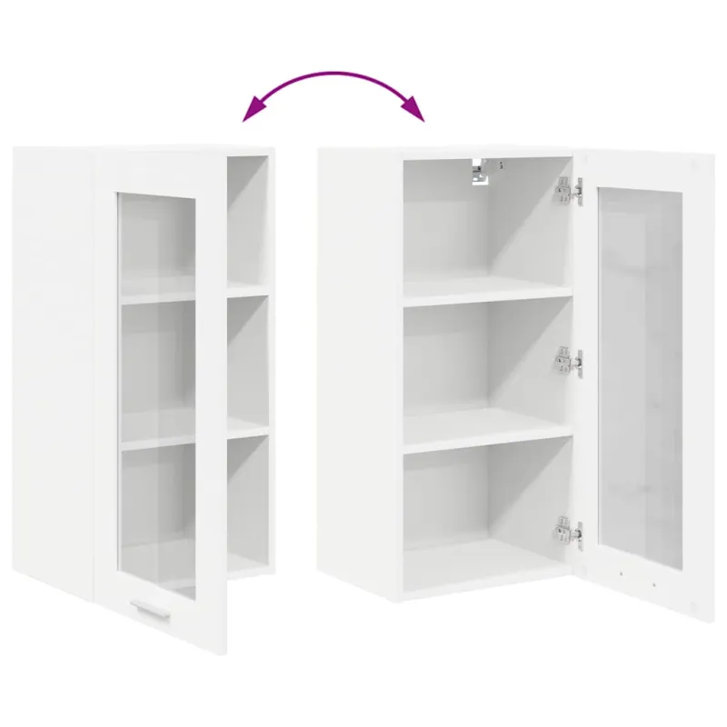 Pakabinama spintelė su saugykla 2 pcs Balta 40 x 31 x 80 cm