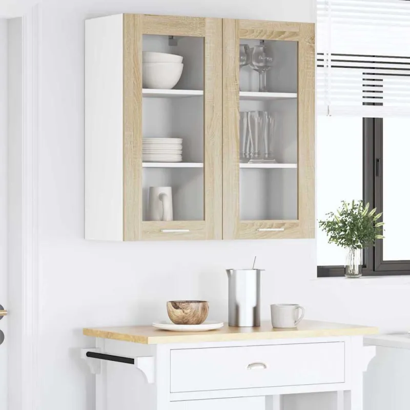Pakabinama spintelė 2 pcs Sonoma ąžuolas 40 x 31 x 80 cm