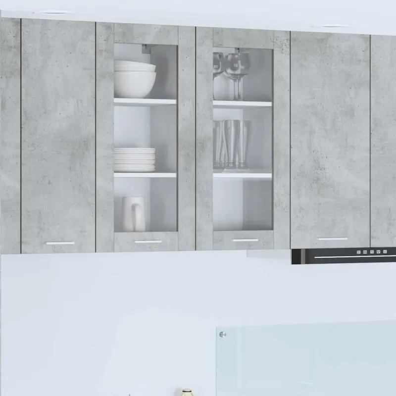 Pakabinama spintelė 2 pcs Betono pilka 40 x 31 x 80 cm