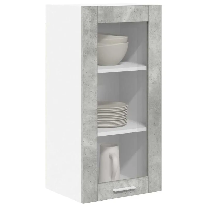 Pakabinama spintelė 2 pcs Betono pilka 40 x 31 x 80 cm