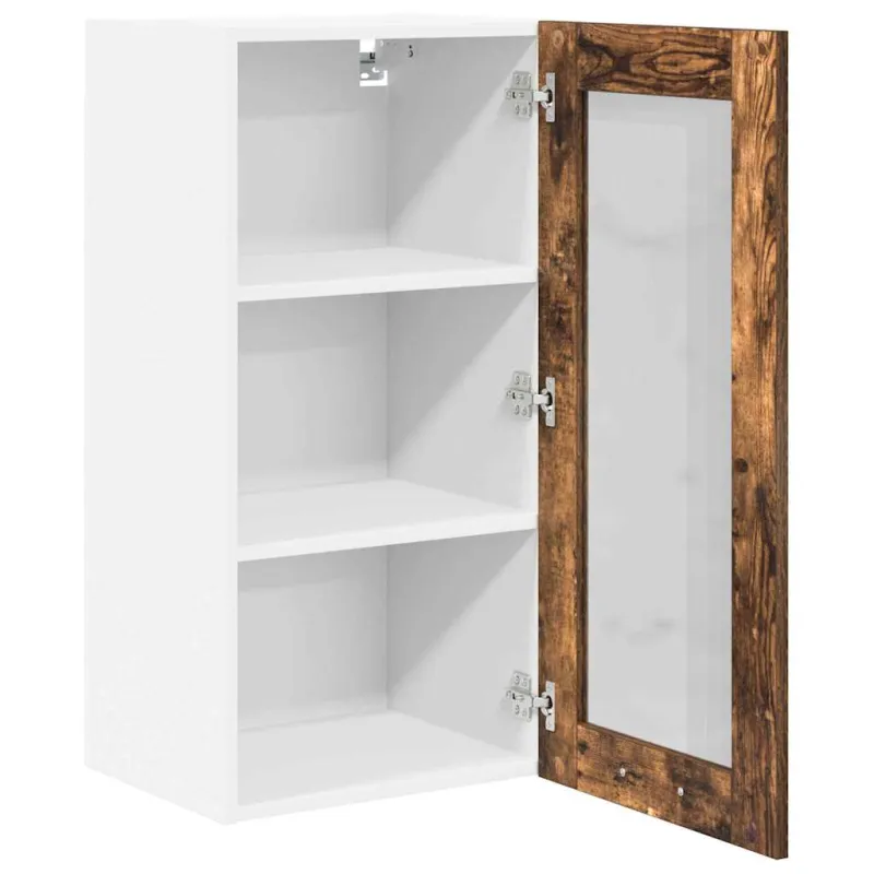 Pakabinama spintelė 2 pcs Rūkyta ąžuolas 40 x 31 x 80 cm