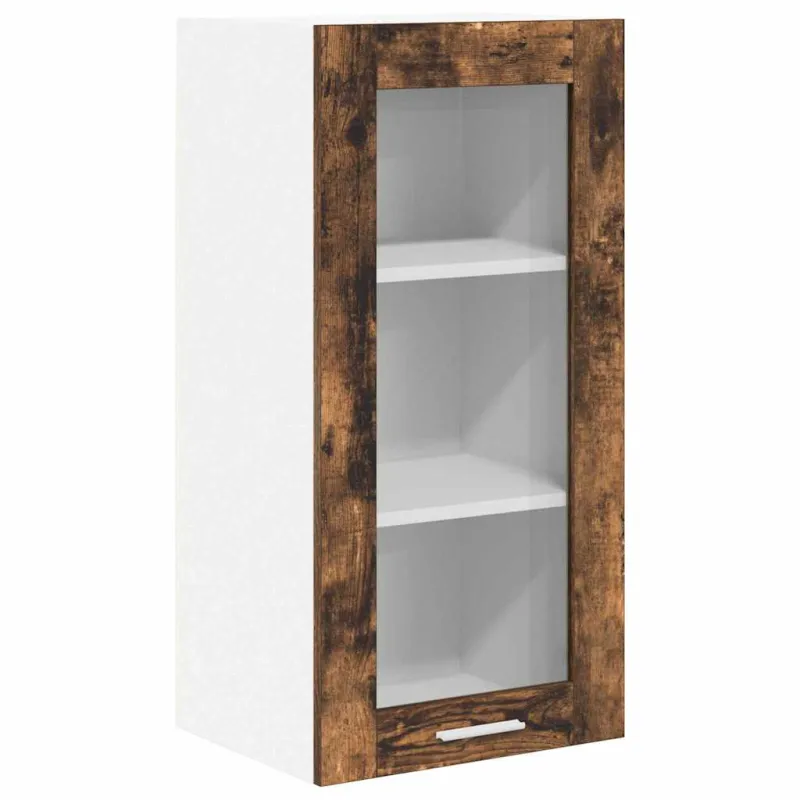 Pakabinama spintelė 2 pcs Rūkyta ąžuolas 40 x 31 x 80 cm