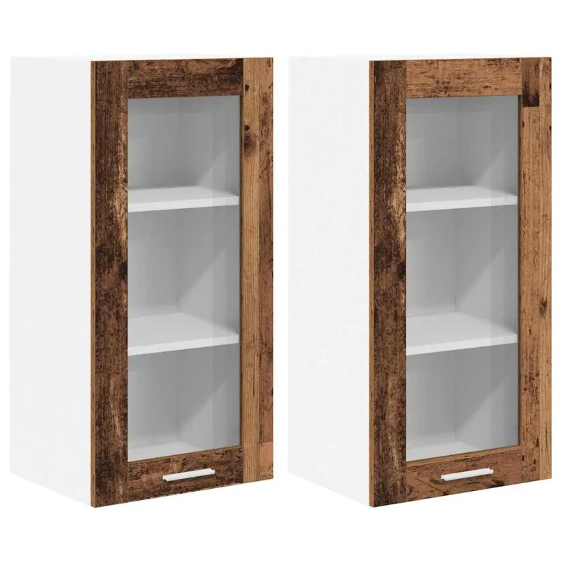 Pakabinama spintelė 2 pcs Senas medis 40 x 31 x 80 cm