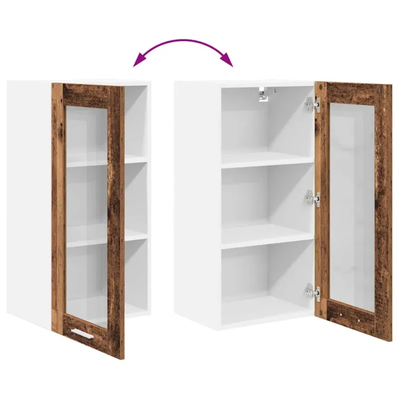 Pakabinama spintelė 2 pcs Senas medis 40 x 31 x 80 cm