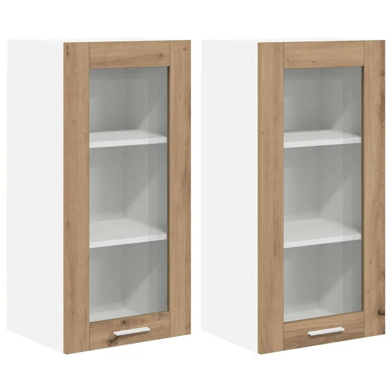 Pakabinama spintelė 2 pcs Amatininkų ąžuolas 40 x 31 x 80 cm