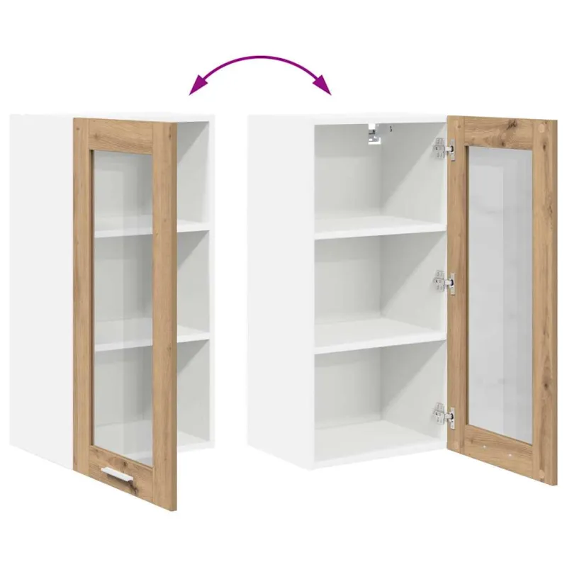 Pakabinama spintelė 2 pcs Amatininkų ąžuolas 40 x 31 x 80 cm