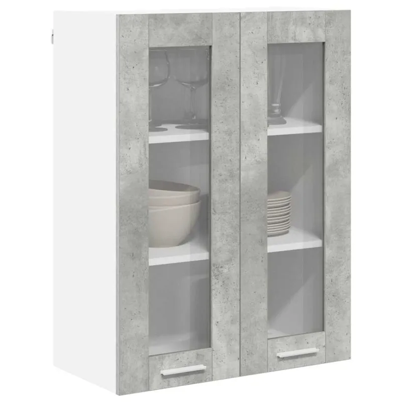 Pakabinama spintelė su saugykla Betono pilka 60 x 31 x 80 cm