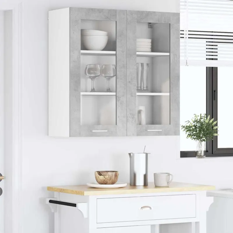 Pakabinama spintelė su saugykla Betono pilka 80 x 31 x 80 cm