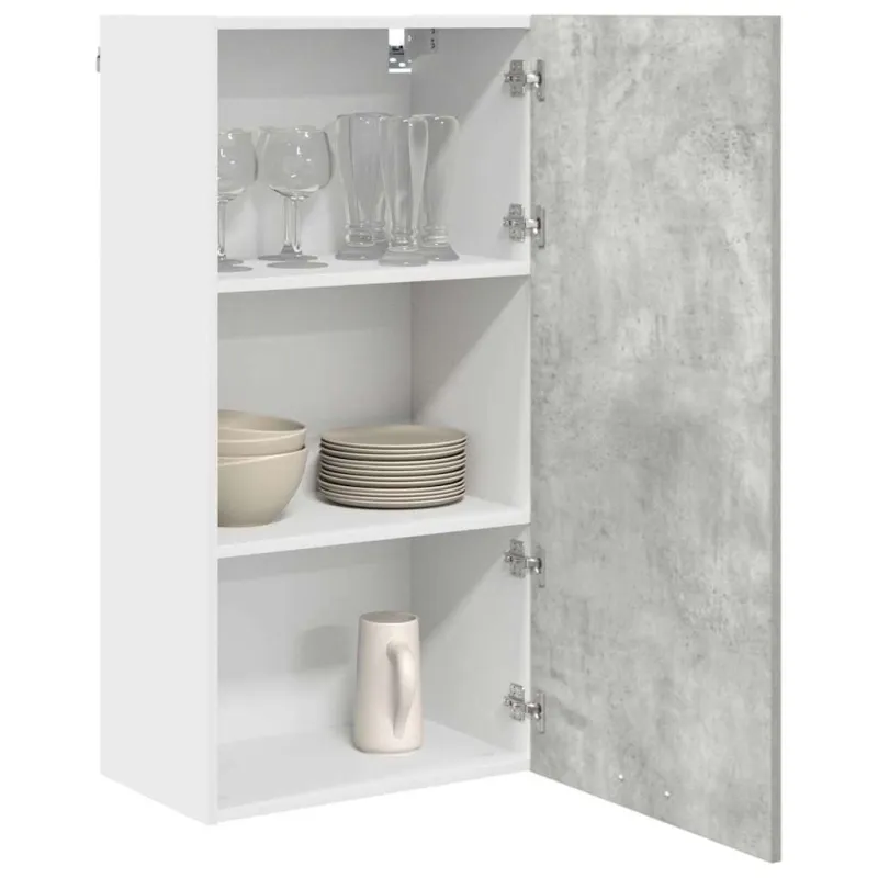 Pakabinama spintelė Betono pilka ir balta 50 x 31 x 100 cm
