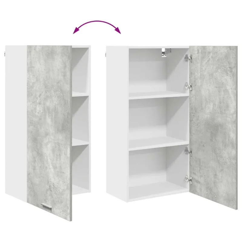 Pakabinama spintelė Betono pilka ir balta 50 x 31 x 100 cm