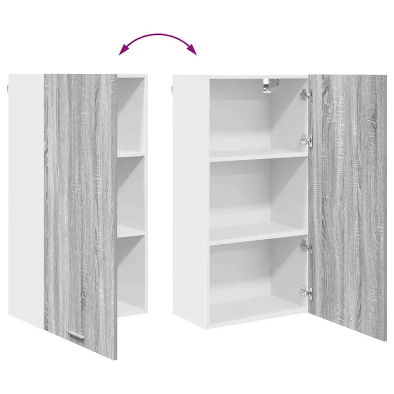 Pakabinama spintelė Pilkas Sonoma ir baltas 50 x 31 x 100 cm
