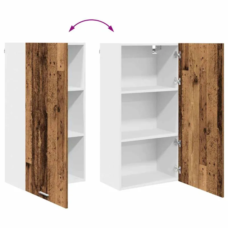 Pakabinama spintelė Senos medienos ir baltos 50 x 31 x 100 cm