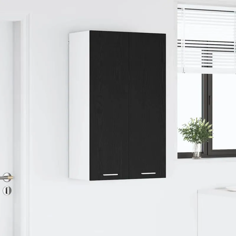 Pakabinama spintelė su saugykla Juodas ąžuolas 60 x 31 x 100 cm