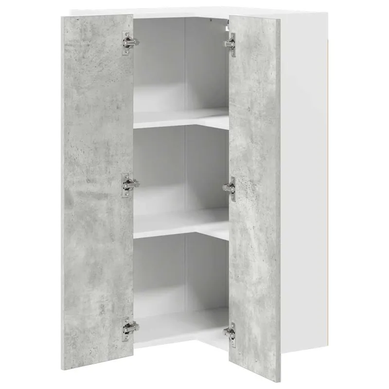 Pakabinama spintelė Betono pilka ir balta 57 x 57 x 100 cm