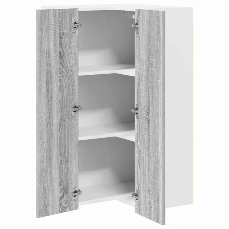 Pakabinama spintelė Pilkas Sonoma ir baltas 57 x 57 x 100 cm