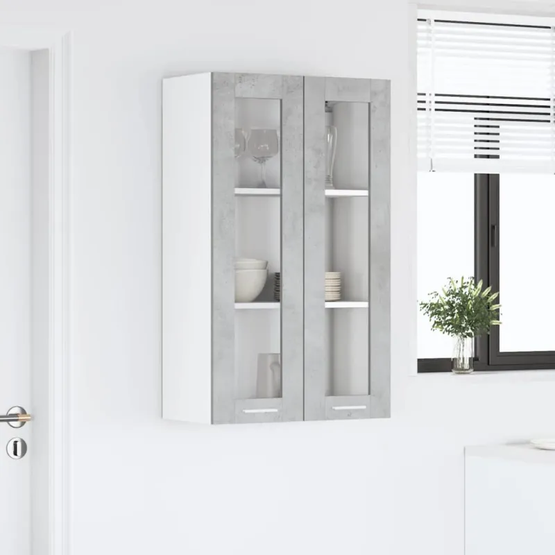 Pakabinama spintelė su saugykla Betono pilka 60 x 31 x 100 cm
