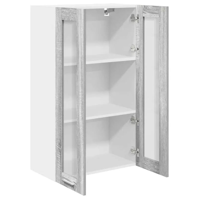 Pakabinama spintelė su saugykla Pilkas Sonoma 60 x 31 x 100 cm