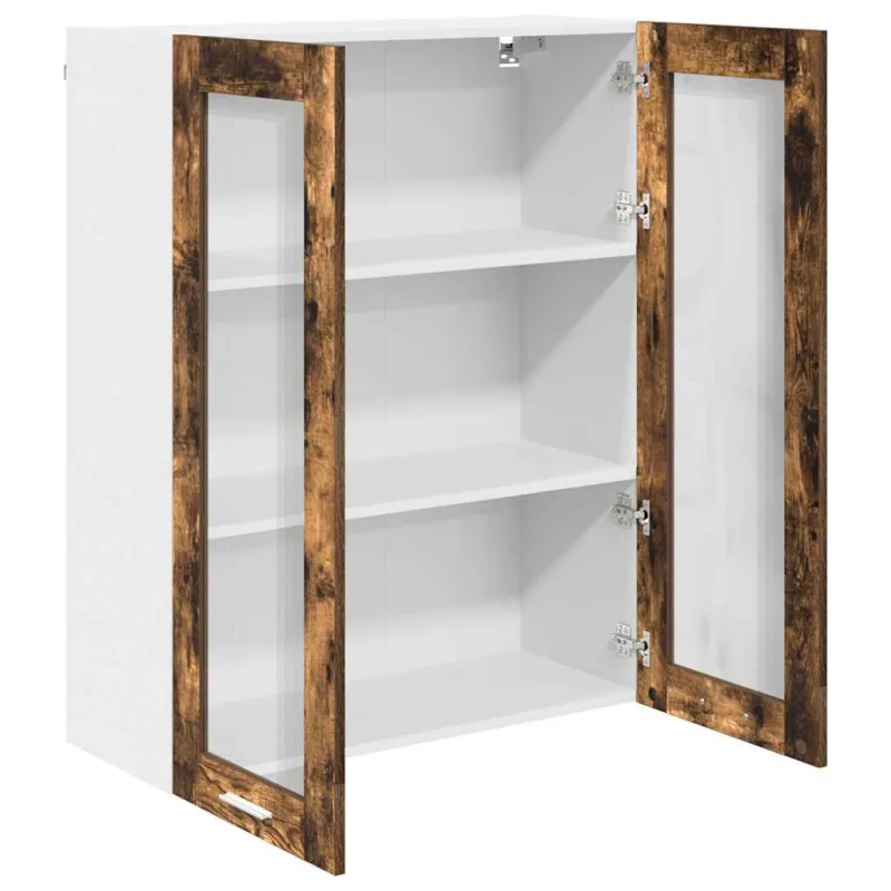 Pakabinama spintelė su saugykla Rūkyta ąžuolas 80 x 31 x 100 cm