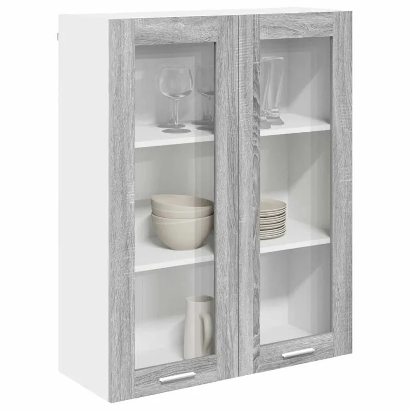 Pakabinama spintelė su saugykla Pilkas Sonoma 80 x 31 x 100 cm