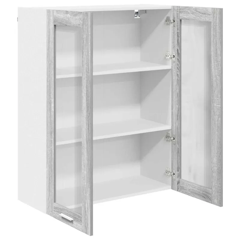 Pakabinama spintelė su saugykla Pilkas Sonoma 80 x 31 x 100 cm