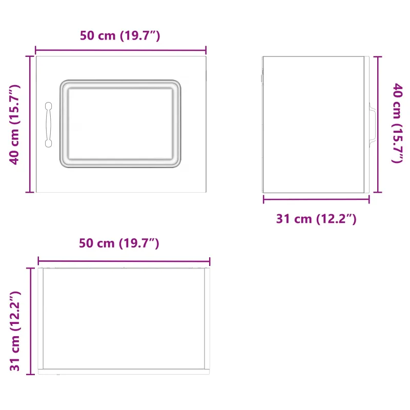 Indaplovės plokštė Kalmar 2 pcs Senas medis 50 x 31 x 40 cm