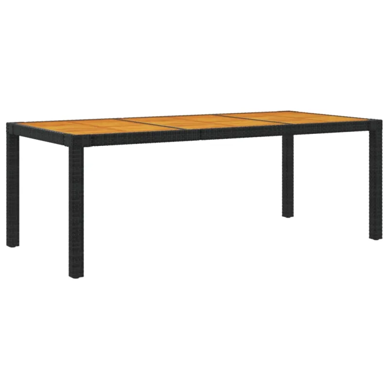 Laukomööbel komplekt 7 osaga, koos padjanditega, must, polirattand