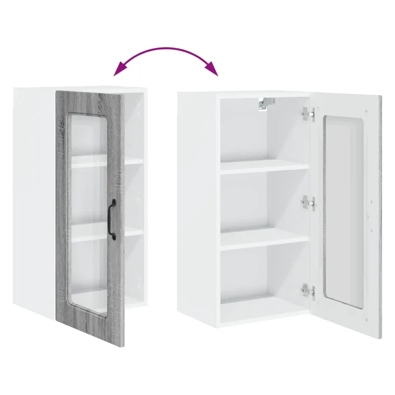 Indaplovės plokštė Kalmar 2 pcs Pilkas Sonoma 40 x 31 x 80 cm