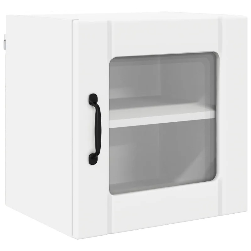 Sieninis stiklinis kabinetas LUCCA 2 pcs Balta 40 x 31 x 40 cm