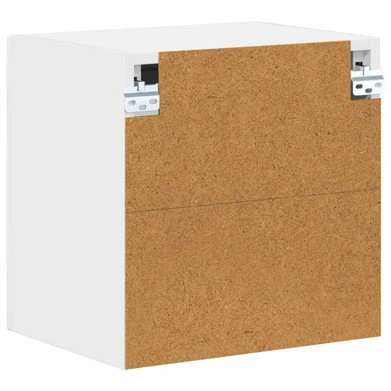 Sieninis stiklinis kabinetas LUCCA 2 pcs Balta 40 x 31 x 40 cm