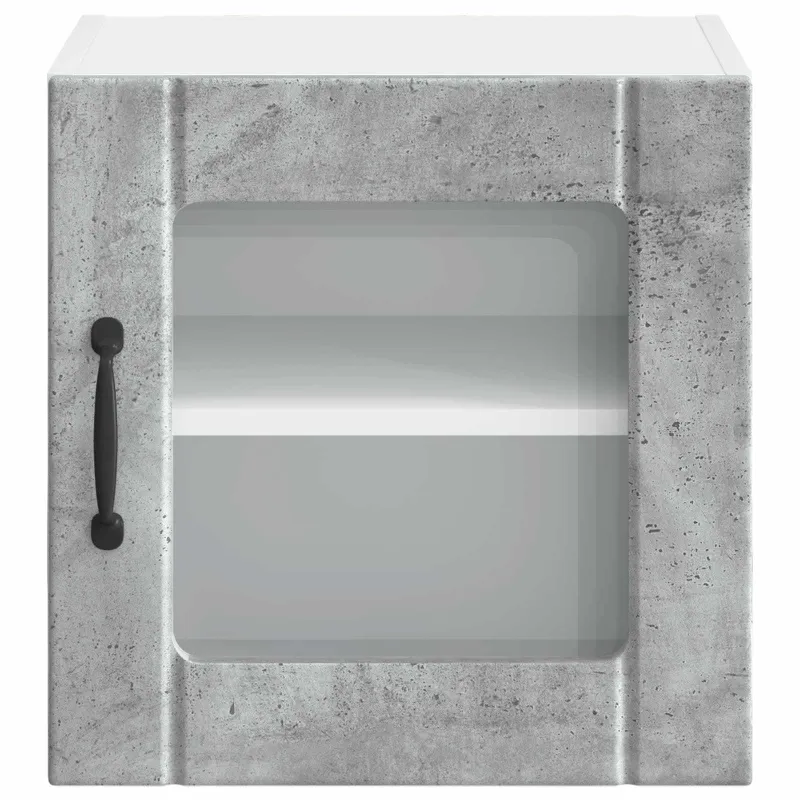 Sieninis stiklinis kabinetas LUCCA Betono pilka 40 x 31 x 40 cm