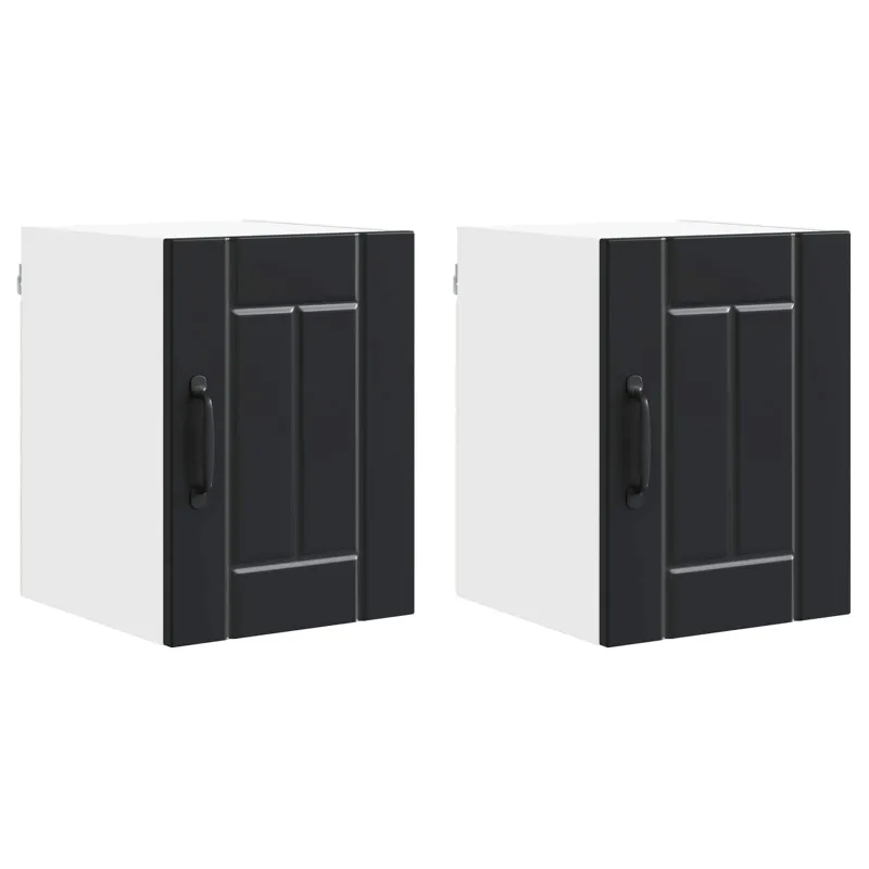 Sieninė spintelė LUCCA 2 pcs Juoda 30 x 31 x 40 cm