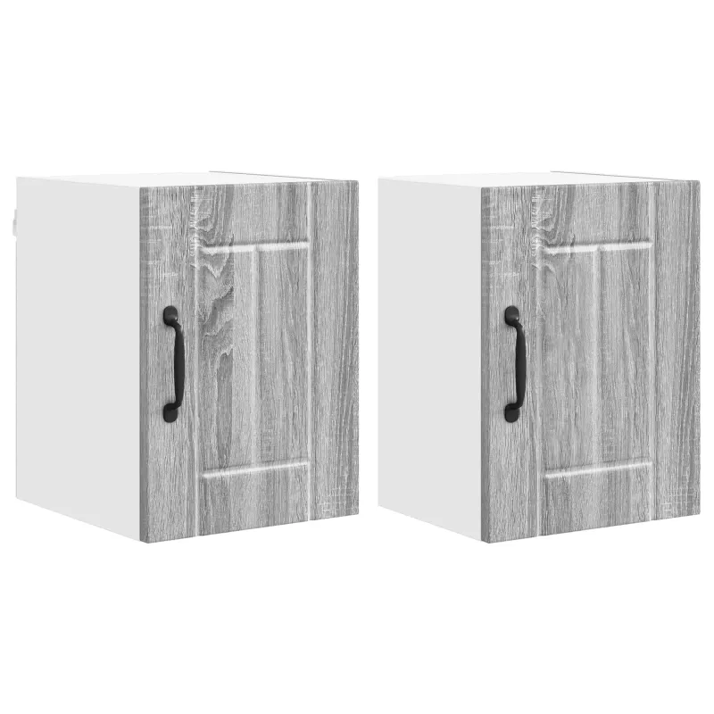 Sieninė spintelė LUCCA 2 pcs Pilka sonoma ąžuolo