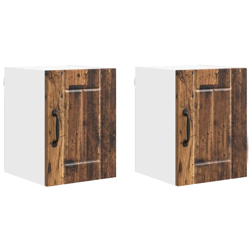 Sieninė spintelė LUCCA 2 pcs Sendintos medienos 30 x 31 x 40 cm
