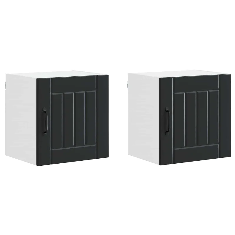Sieninė spintelė LUCCA 2 pcs Juoda 40 x 31 x 40 cm