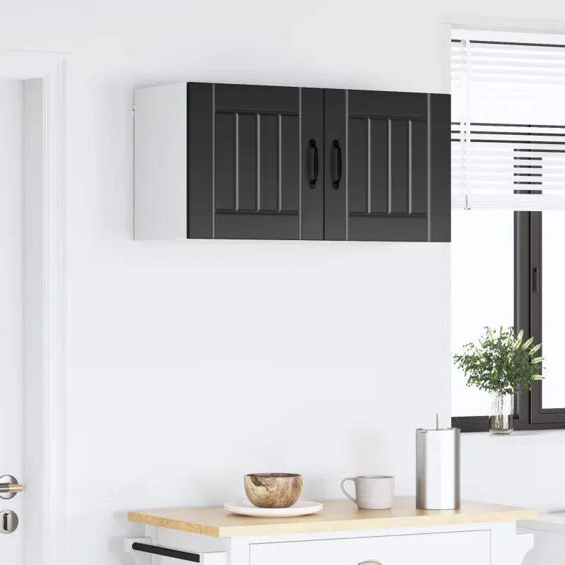 Sieninė spintelė LUCCA 2 pcs Juoda 40 x 31 x 40 cm