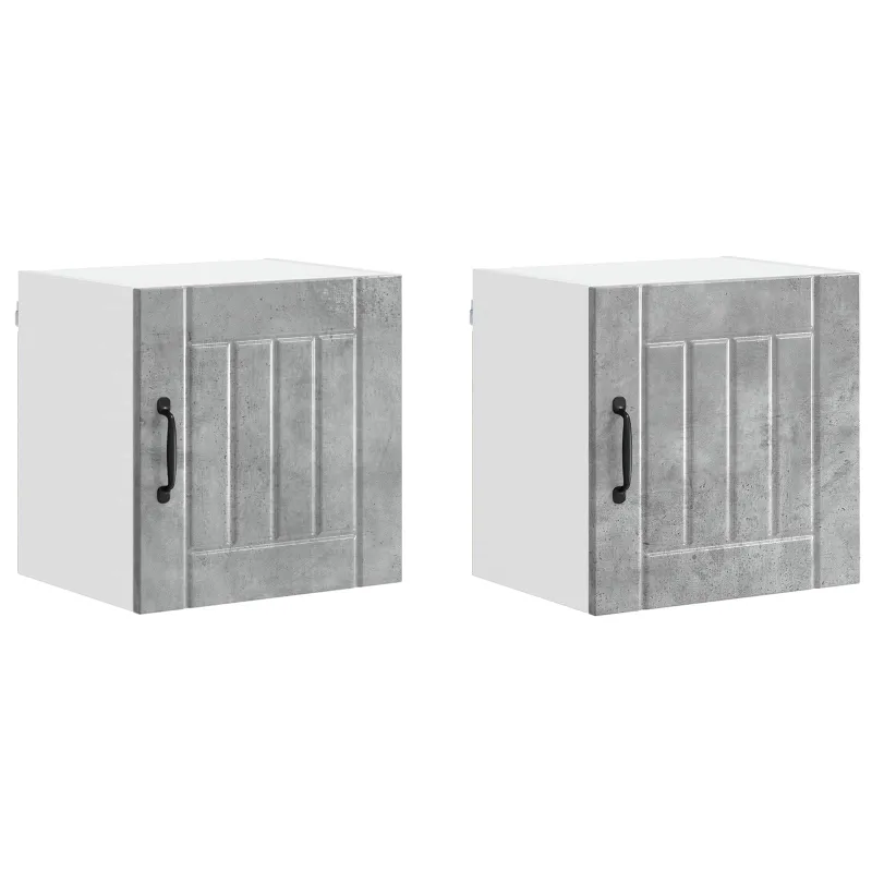 Sieninė spintelė LUCCA 2 pcs Betono pilka 40 x 31 x 40 cm