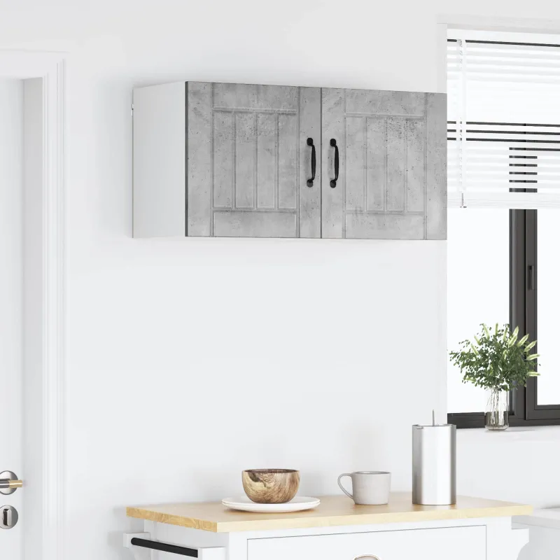 Sieninė spintelė LUCCA 2 pcs Betono pilka 40 x 31 x 40 cm