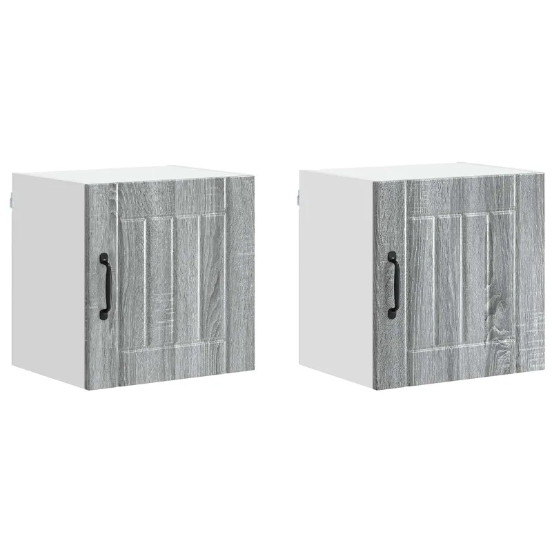 Sieninė spintelė LUCCA 2 pcs Pilka sonoma ąžuolo