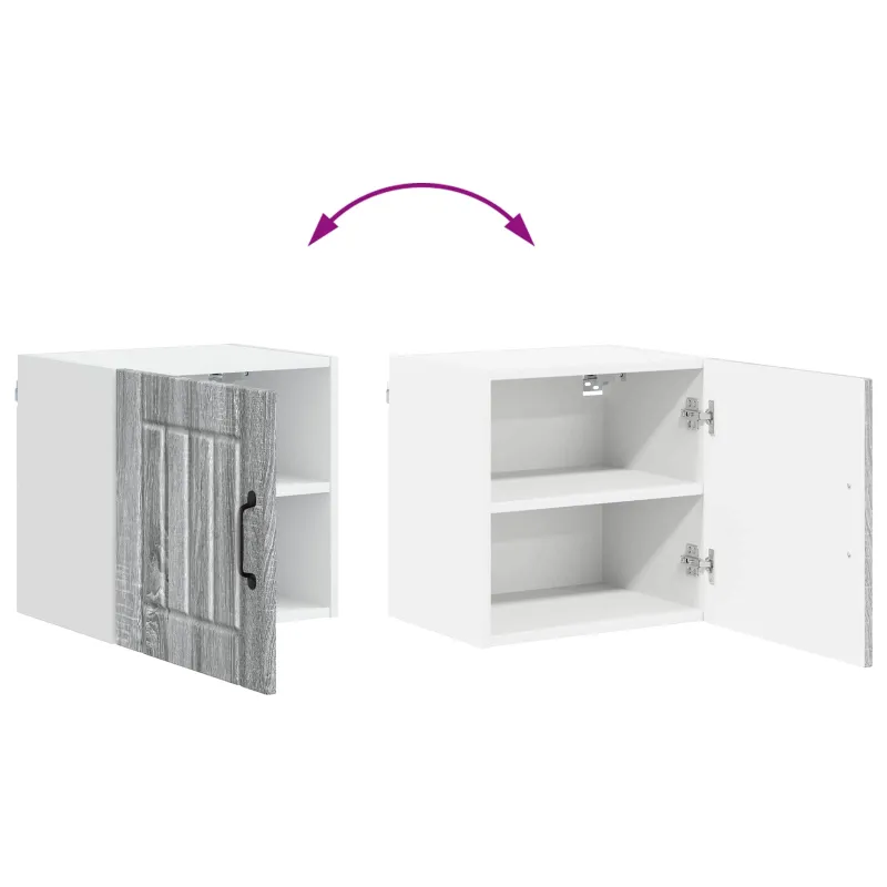 Sieninė spintelė LUCCA 2 pcs Pilka sonoma ąžuolo