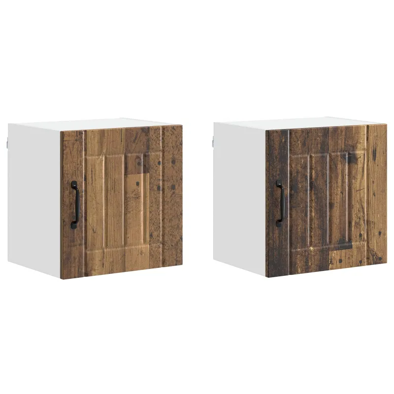 Sieninė spintelė LUCCA 2 pcs Sendintos medienos 40 x 31 x 40 cm