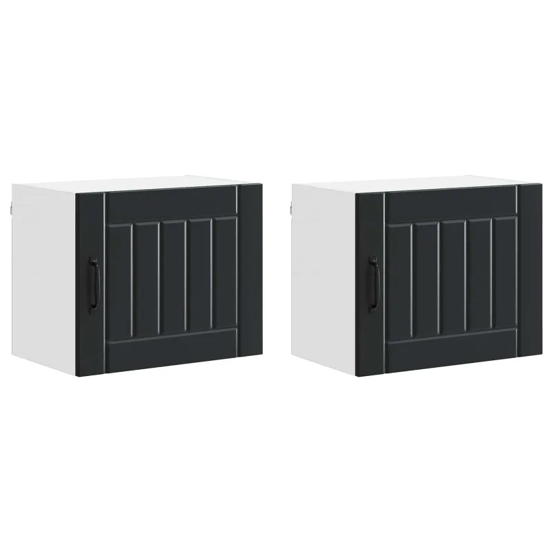 Sieninė spintelė LUCCA 2 pcs Juoda 50 x 31 x 40 cm